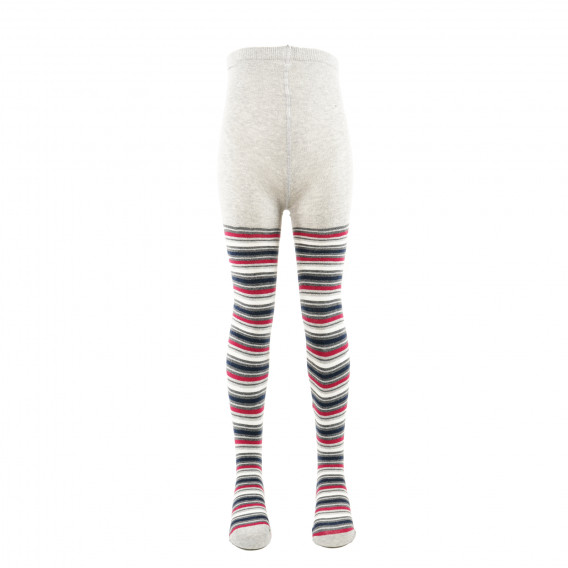 Ciorapi pentru fete, gri cu dungi multicolore Benetton 137190 