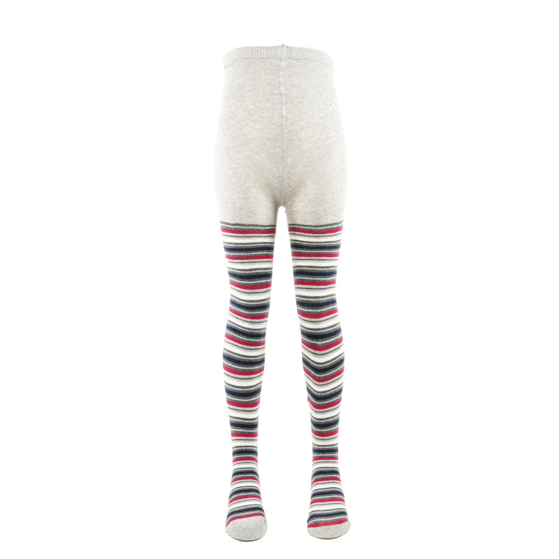Ciorapi pentru fete, gri cu dungi multicolore  137190