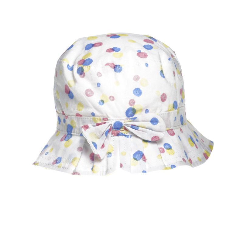 Pălărie de bumbac pentru fete, albă  138082
