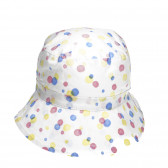 Pălărie de bumbac pentru fete, albă Benetton 138083 2