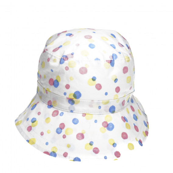 Pălărie de bumbac pentru fete, albă Benetton 138083 2