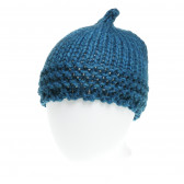 Căciulă tricotată pentru fete, albastră Benetton 138090 