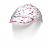 Pălărie albă din bumbac pentru fete Benetton 138155 