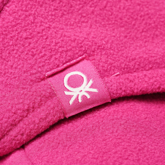 Căciulă cu pompon, pentru fete, roz Benetton 138423 3