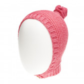 Fes pentru fetițe, tricotat roz Benetton 138455 