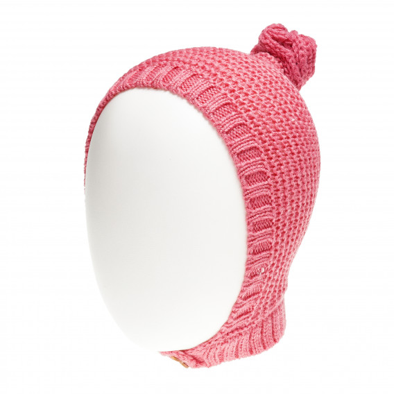Fes pentru fetițe, tricotat roz Benetton 138455 
