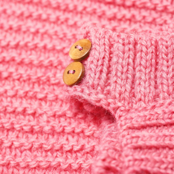 Fes pentru fetițe, tricotat roz Benetton 138457 3