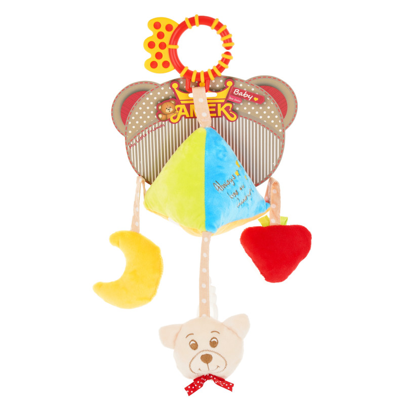 Jucărie muzicală mobilă de pluș pentru cărucior cu inel pentru dentiție 38 cm  143714