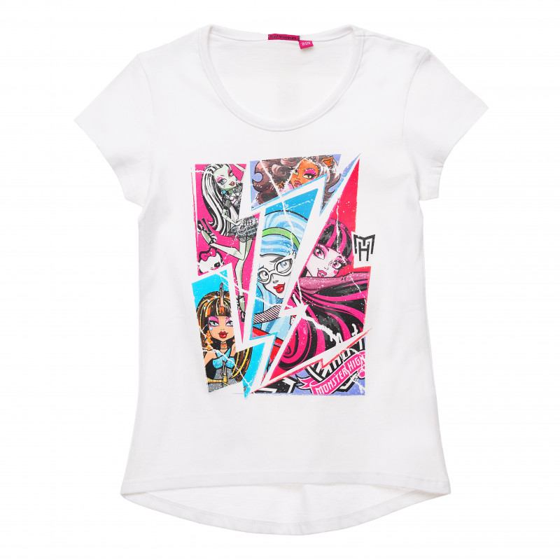Set de tricouri din bumbac cu imprimeu Monster High Girls  143756
