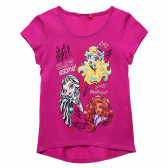 Set de 2 tricouri pentru fete, de bumbac, Monster High, roz Monster High 143775 2