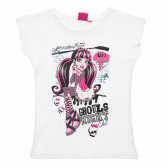 Set de 2 tricouri Monster High din bumbac, pentru o fată Monster High 143787 2