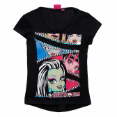Set de 2 tricouri de bumbac pentru fete Monster High 143814 