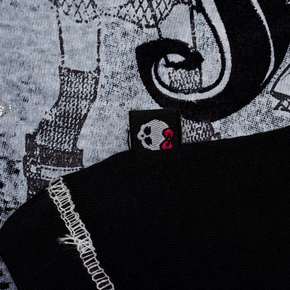 Tricou de bumbac Monster High, de culoare neagră Monster High 143858 3