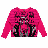 Bluză din bumbac Monster High pentru fete, roz Monster High 143959 