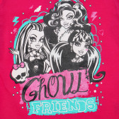 Bluză de bumbac Monster High roz, pentru fete Monster High 143969 2