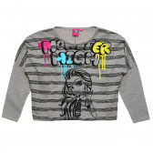 Bluză de bumbac de culoare gri pentru fete Monster High 144004 