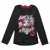 Bluză de bumbac pentru fete, de culoare gri Monster High 144018 