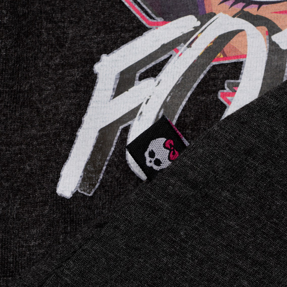 Bluză de bumbac pentru fete, de culoare gri Monster High 144022 3