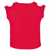 Tricou din bumbac roșu pentru fete Monster High 144105 4