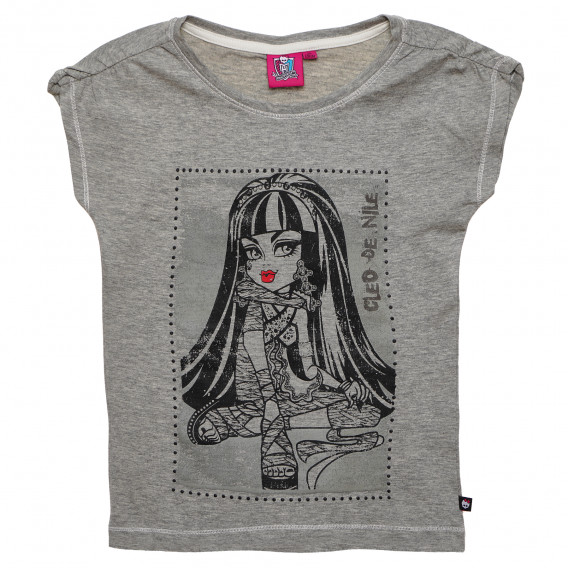 Tricou din bumbac cu imprimeu Girls Monster High, pentru fete Monster High 144136 