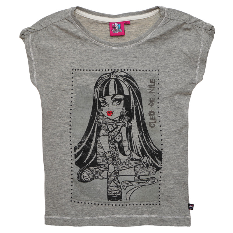 Tricou din bumbac cu imprimeu Girls Monster High, pentru fete  144136