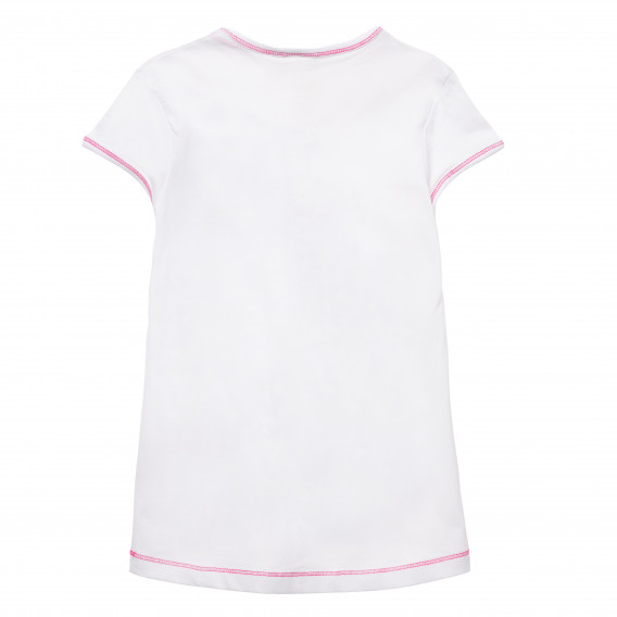 Tricou de bumbac pentru fete, pe alb Monster High 144187 4