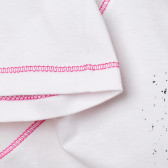 Tricou din bumbac cu culoare albă, pentru fete Monster High 144191 3