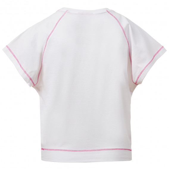 Tricou din bumbac cu culoare albă, pentru fete Monster High 144193 4