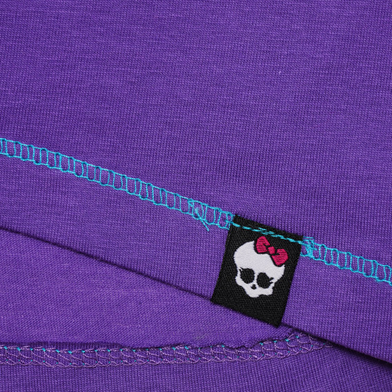 Tricou de bumbac pentru fete, violet Monster High 144205 3