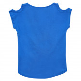 Tricou de bumbac pentru fete, albastru Monster High 144213 4