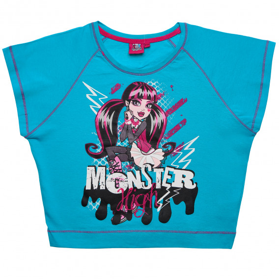 Tricou de bumbac pentru fete Monster High 144215 