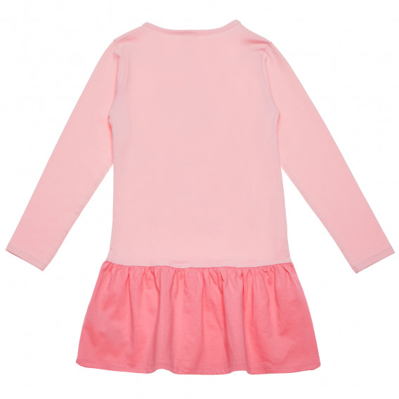 Rochie roz pentru fetițe, cu imprimeu Minions ZY 145623 4