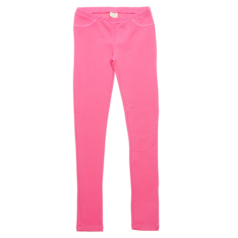 Pantaloni pentru fete cu talie elastică, de culoare roz  145660