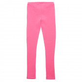 Pantaloni pentru fete cu talie elastică, de culoare roz ZY 145663 4