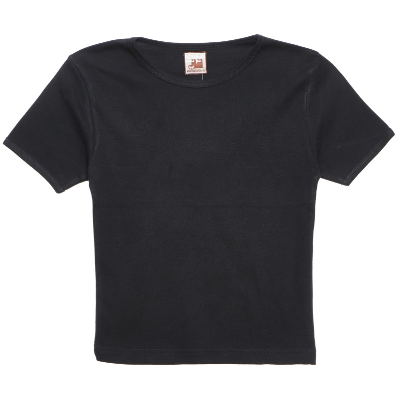Tricou de bumbac negru pentru fete  145927