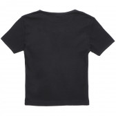 Tricou de bumbac negru pentru fete Stuka 145930 4