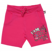 Pantaloni scurți pentru fete din bumbac roz Disney 146034 