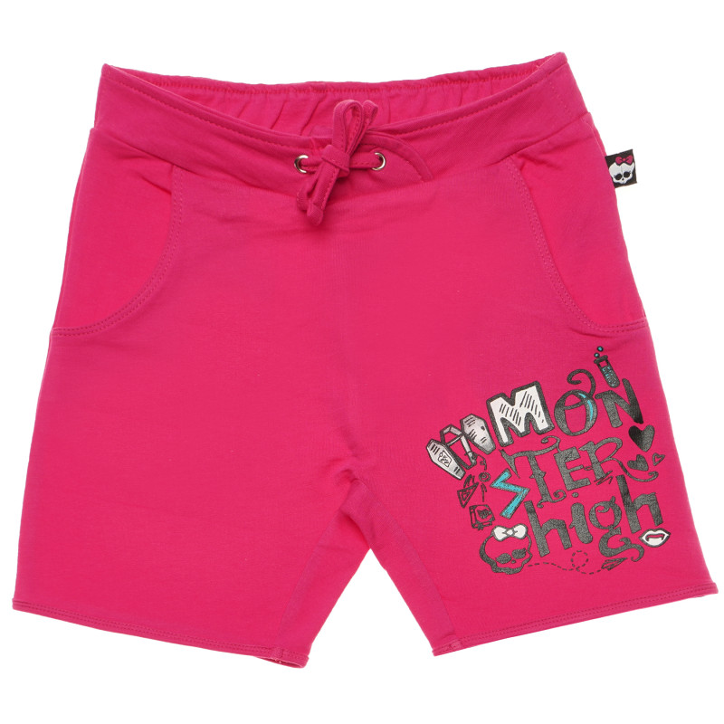 Pantaloni scurți pentru fete din bumbac roz  146034