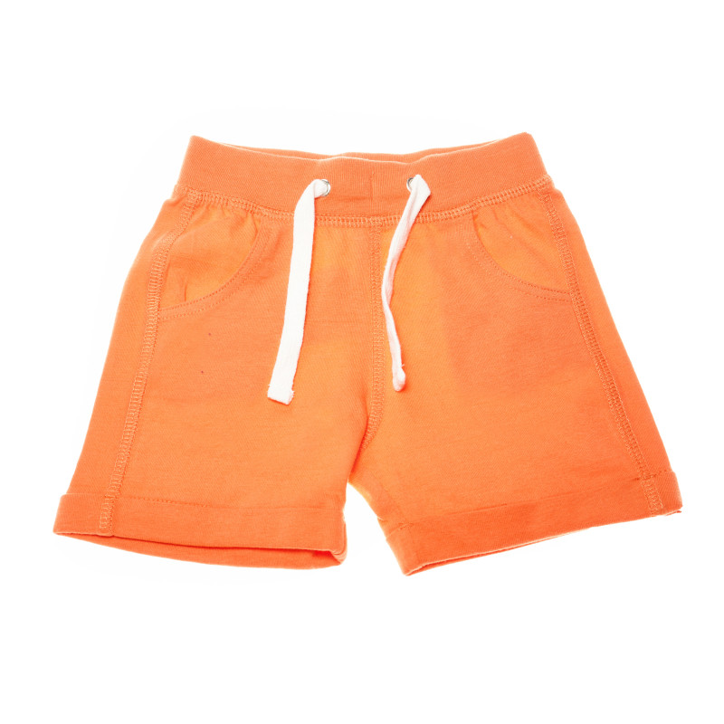 Pantaloni scurți portocalii, din bumbac cu șnur  147841
