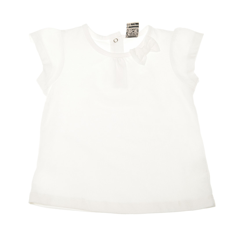 Bluză albă pentru fete, cu fundiță  147932