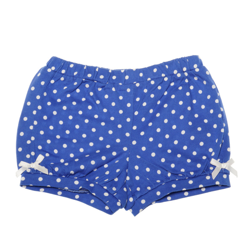 Pantaloni scurți albaștri cu puncte albe, pentru fetițe  147978