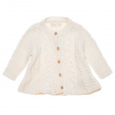 Cardigan tricotat alb pentru fetițe ZY 148015 
