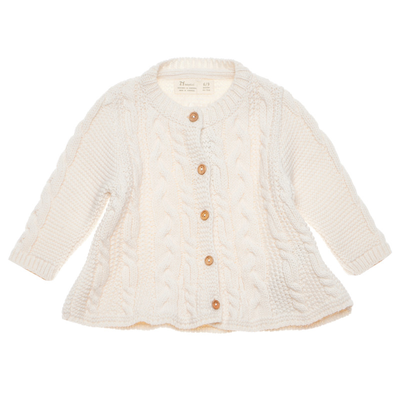 Cardigan tricotat alb pentru fetițe  148015