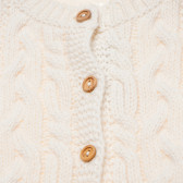 Cardigan tricotat alb pentru fetițe ZY 148017 2