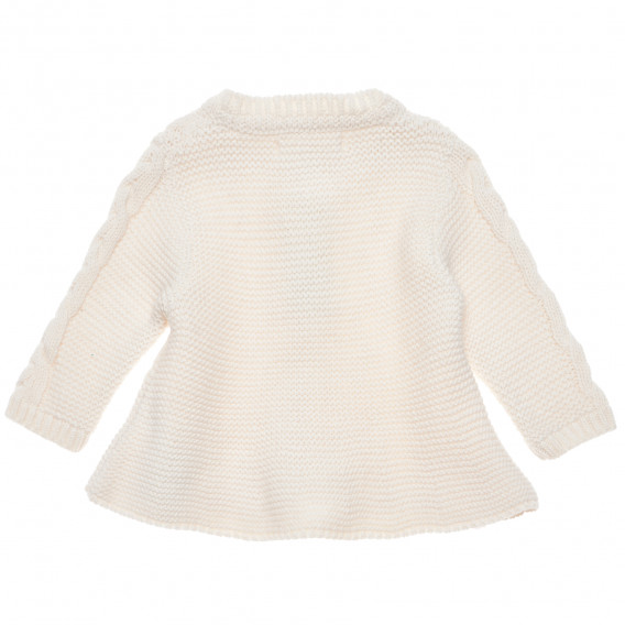 Cardigan tricotat alb pentru fetițe ZY 148019 3