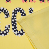 Bluză cu mâneci scurte, galbenă, cu inscripție LOVE Acar 148172 3