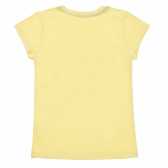 Bluză cu mâneci scurte, galbenă, cu inscripție LOVE Acar 148174 4