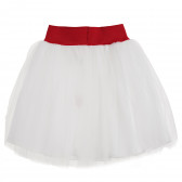 Set pentru fete, roșu și alb, cu fustă albă Acar 148195 6