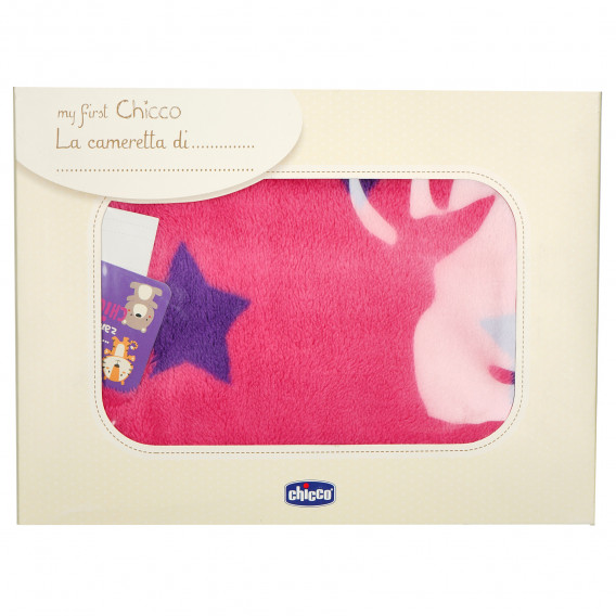 Pătură rox pentru fete cu imprimeu de stele Chicco 148392 