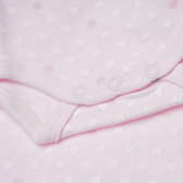 Body pentru bebeluș roz cu mâneci lungi cu inimi Chicco 148450 3